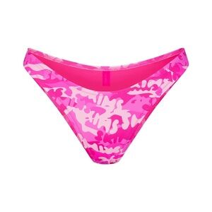 skims NWOT recycled swim cheeky tanga bottom - pink camo medium